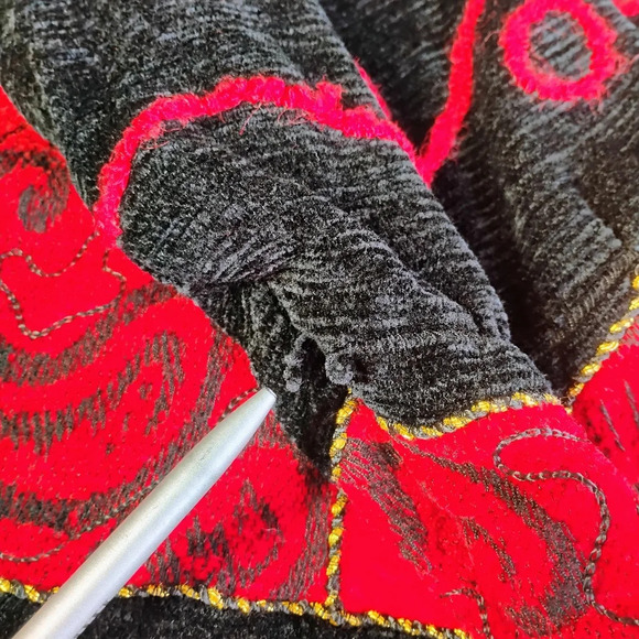 Vintage New Direction Artsy Red Black Geometric Lightweight Blazer Jacket Large - Picture 10 of 15